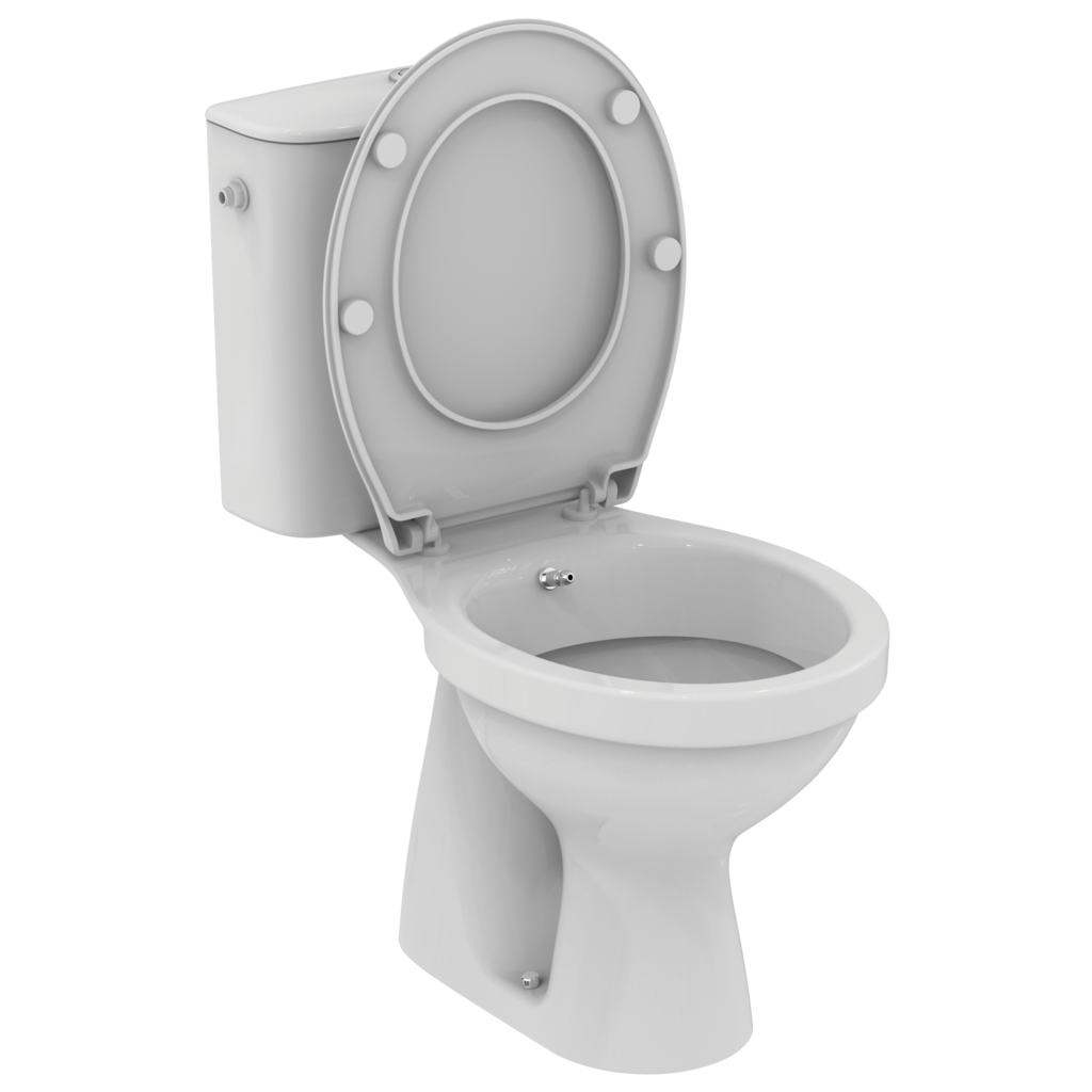 Floor standing close coupled WC combination with bidet function Euro White